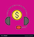 Headphone and coin, personal financial consultant service, bank